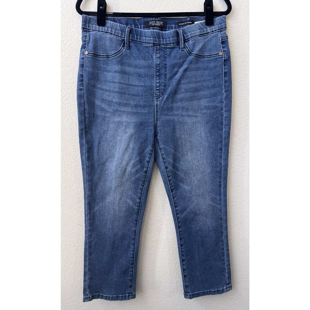 Judy Blue Skinny Fit Capri Jeans Womens 13/31 High Rise Comfy JB78111 Cool Denim